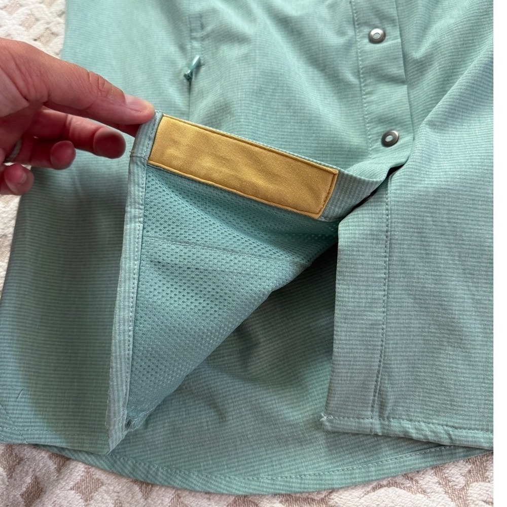 Duluth Trading Co Sol Survivor Sun Protection Shirt Jac Seafoam XS Outdoorsy - Picture 9 of 12